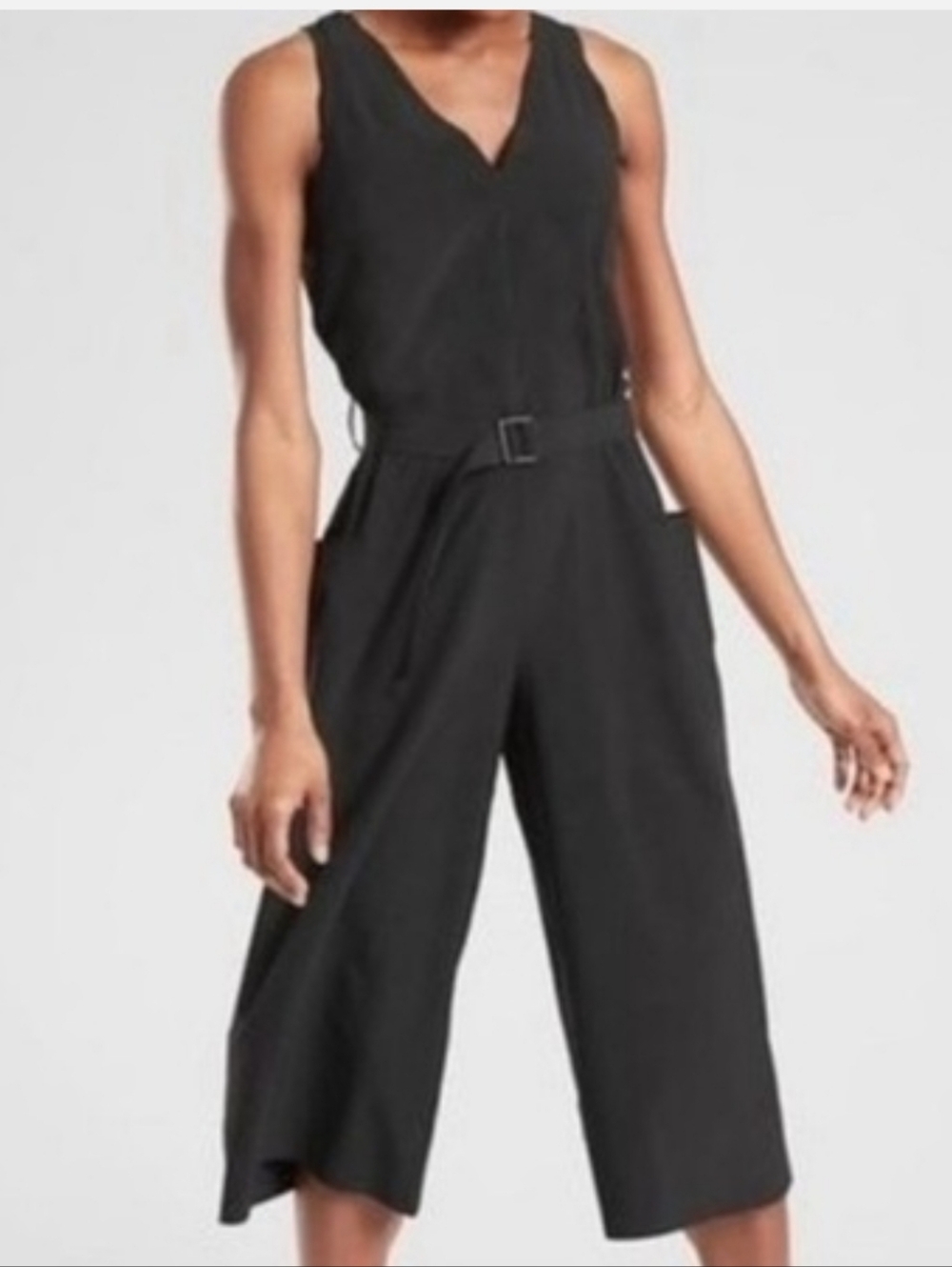 Athleta | Sarasota Black Jumpsuit~M No Belt